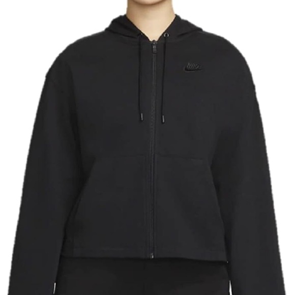 Nike Tops - Nike Women's Black Full Zip Hoodie in Size Medium